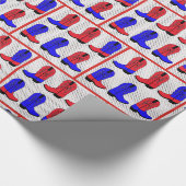 Western Red?Blue Cowboy Boots Geschenkpapier (Ecke)