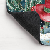 Western Red Cowboy Hat Cactus  Mousepad (Ecke)