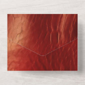 Western Red Cowhide All In One Einladung (Rückseite)