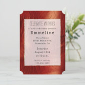 Western Red Cowhide Einladung (Stehend Vorderseite)