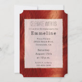 Western Red Cowhide Einladung (Vorderseite)