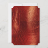 Western Red Cowhide Einladung (Rückseite)