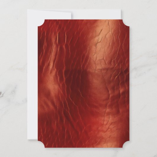 Western Red Cowhide Einladung (Rückseite)