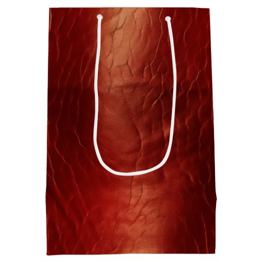 Western Red Cowhide Mittlere Geschenktüte (Rückseite)