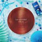 Western Red Cowhide Pappteller (Party)