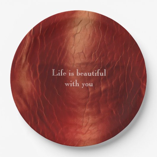 Western Red Cowhide Pappteller (Vorderseite)