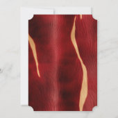 Western Red Cream Cowhide Einladung (Rückseite)