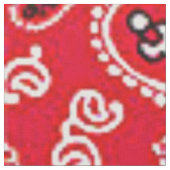Western Red Paisley Stoff (Nahaufnahme)