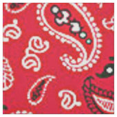 Western Red Paisley Stoff (Muster)