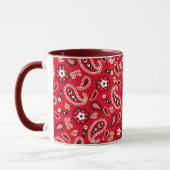 Western Red Paisley Tasse (Links)