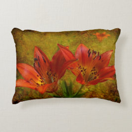 Western Red Prairie Lily Icon Dekokissen