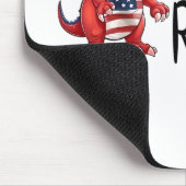 Western Red White Rawr Dinosaur Mousepad (Ecke)