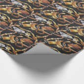 Western-Reißnagel Geschenkpapier (Ecke)