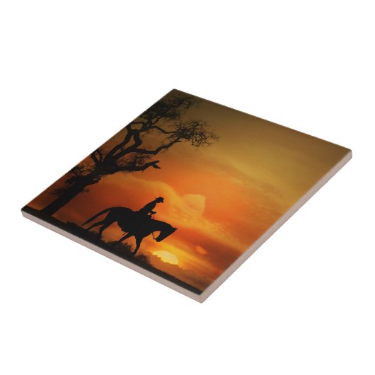 Western Reiten Fliese (Seite)