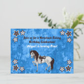 Western Reiten Geburtstag Einladung (Stehend Vorderseite)