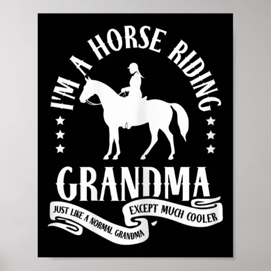 Western Reiten Großmutter Reiten G Poster (Vorne)