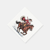 Western Reiten Rodeo Pferd Cowboy Weihnachten Serviette (Ecke)