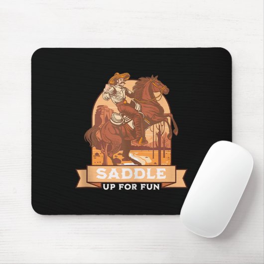 Western-Reiten Spaß Tank für Spaß zusammenstellen Mousepad (Mit Mouse)