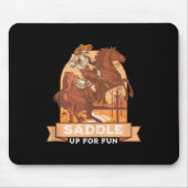 Western-Reiten Spaß Tank für Spaß zusammenstellen Mousepad (Vorne)