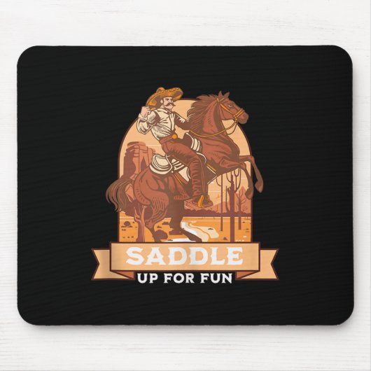 Western-Reiten Spaß Tank für Spaß zusammenstellen Mousepad (Vorne)