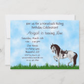 Western Reitstall zum Geburtstag Einladung (Rückseite)