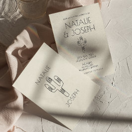 Western Retro Hand gezeichnete Kaktus Moderne Hoch Einladung