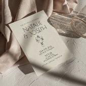 Western Retro Hand gezeichnete Kaktus Moderne Hoch Einladung