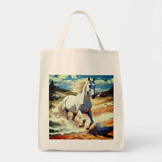 Western Retro Pferd auf Tote Tasche (Vorne)