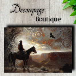 Western Rider Decoupage Seidenpapier
