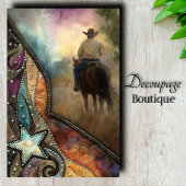 Western Rider Decoupage Seidenpapier