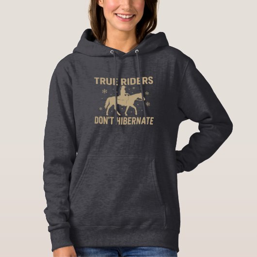 Western Rider Winter Pferd Sweatshirt (Vorderseite)
