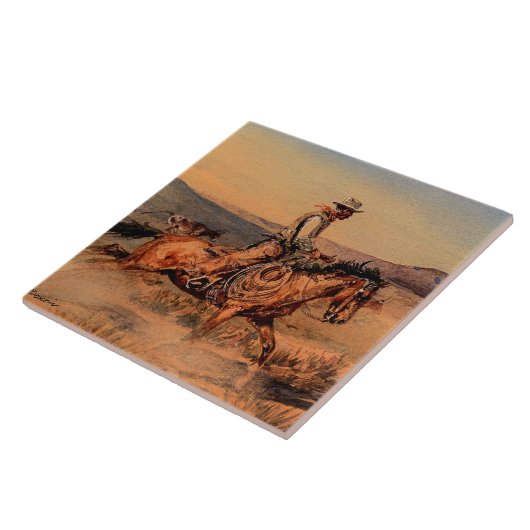 Western "Riding Herd" von Edward Borein Fliese (Seite)