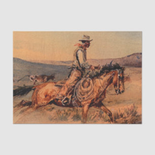 Western "Riding Herd" von Edward Borein Seidenpapier