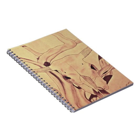 Western Rind Skull Notizblock (Rechte Seite)