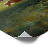 Western Rinder Vintag Landschaftsmalerei Poster (Ecke)