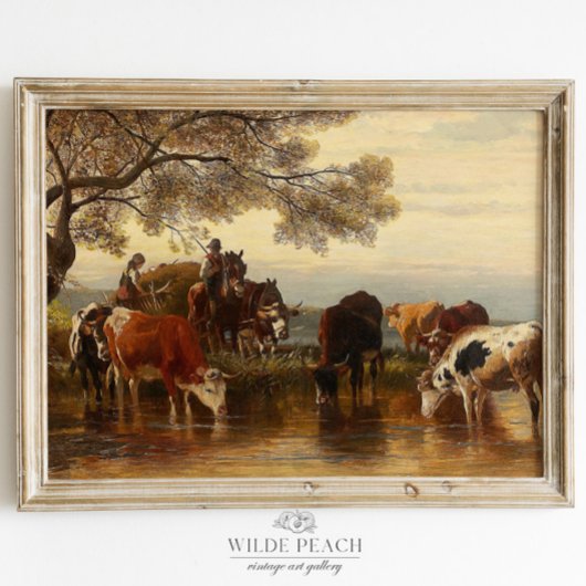 Western Rinder Vintag Ranch Malerei Poster