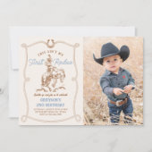 Western Rodeo 2. Geburtstag Foto Einladung (Vorderseite)