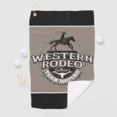Western Rodeo ADD NAME Old West Steer Roping Roper Golfhandtuch (Insitu)
