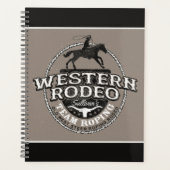 Western Rodeo ADD NAME Old West Steer Roping Roper Planer (Vorderseite)