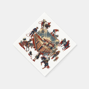 Western Rodeo Arena Cowboy Cowgirl Rodeo Events Serviette