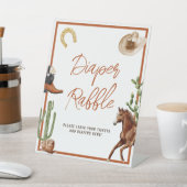 Western Rodeo Baby Duschkabine Windelwanne Raffle Sockelschild (In SItu)