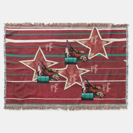 Western Rodeo Barrel Racer Throw Blanket Decke (Vorderseite)