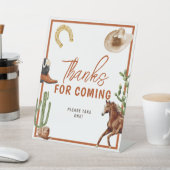 Western Rodeo Boy Danke für das Kommen Sockelschild (In SItu)