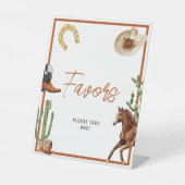 Western Rodeo Boy Duwer Favoriten Sockelschild (Vorderseite)