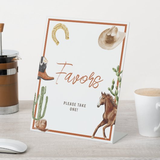 Western Rodeo Boy Duwer Favoriten Sockelschild (In SItu)