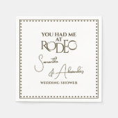 Western Rodeo Bridal Paares Polterabend Serviette (Vorderseite)