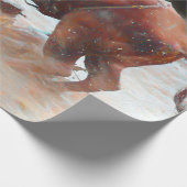 Western Rodeo Bull Country Rustikal Geschenkpapier (Ecke)