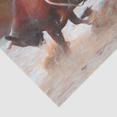 Western Rodeo Bull Country Rustikal Seidenpapier (Ausschnitt)