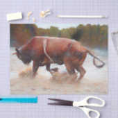 Western Rodeo Bull Country Rustikal Seidenpapier (Handwerk)