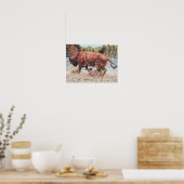Western Rodeo Bull Rustic Country Cowboy Vintag Poster (Küche)